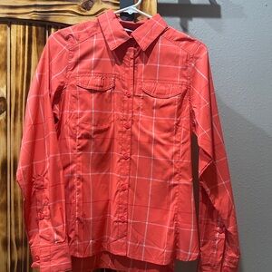 Columbia Red Plaid Button Down Shirt